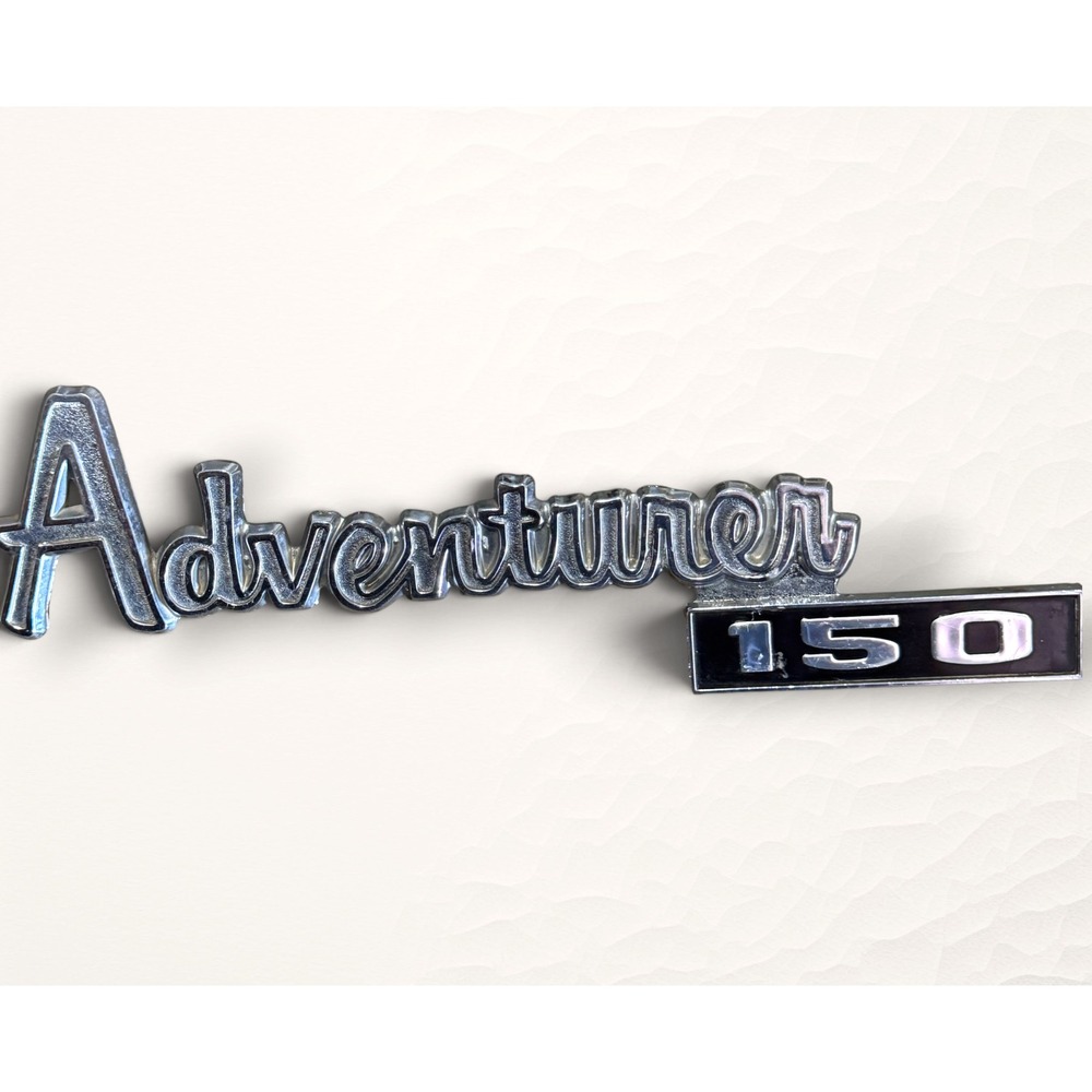 Dodge Adventurer 150 Emblem Truck Silver Vintage Mopar Restoration 4033339